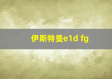 伊斯特曼e1d fg